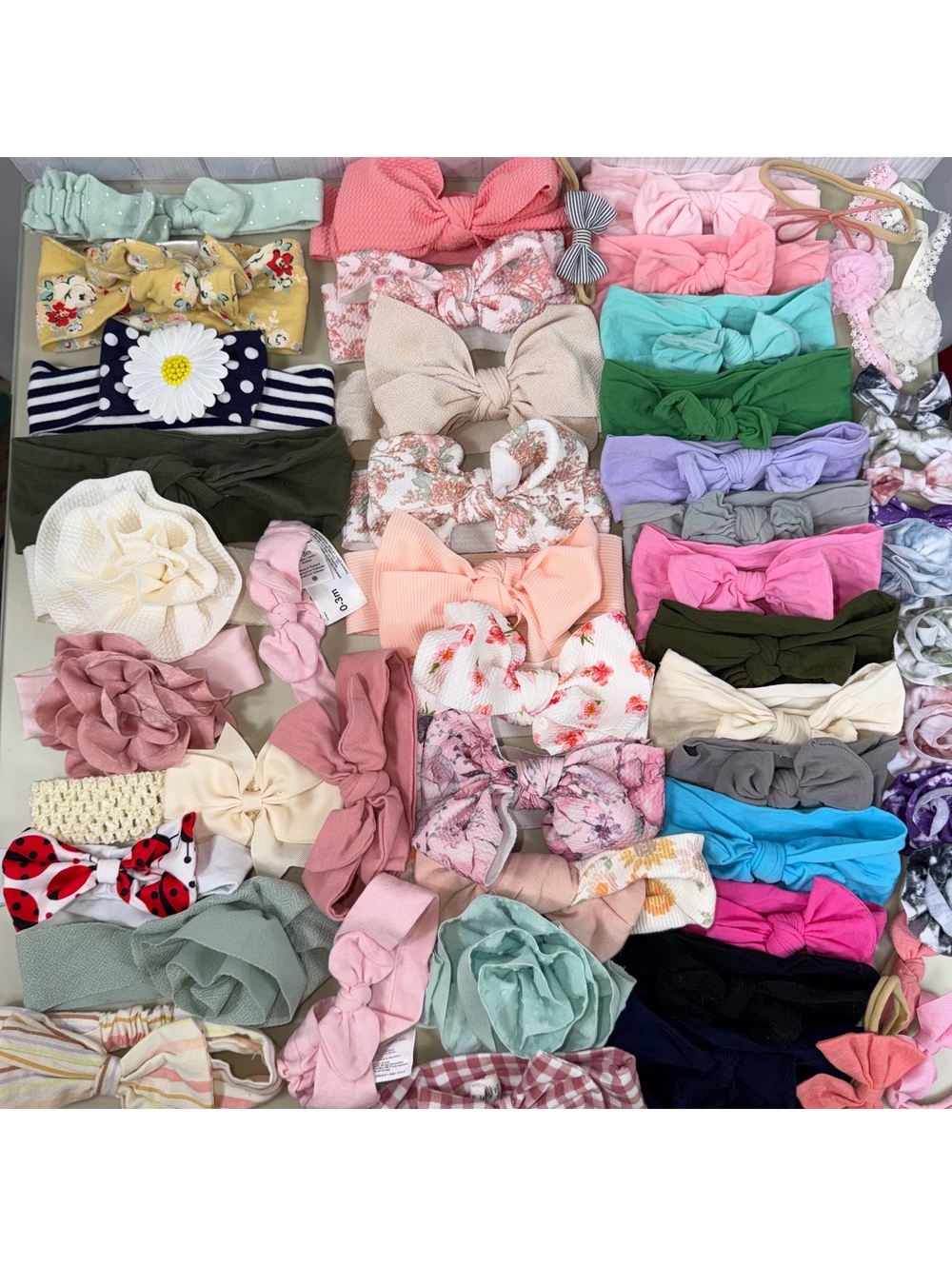69 Pc Baby Girl Headband & Hair Clip Lot Newborn+